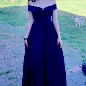 Off the shoulder prom dress